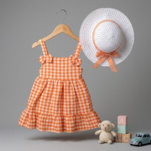 Turuncu-Pötikare-Şapkalı-Elbise_2